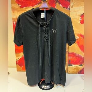 PINK T-shirt with lace up front